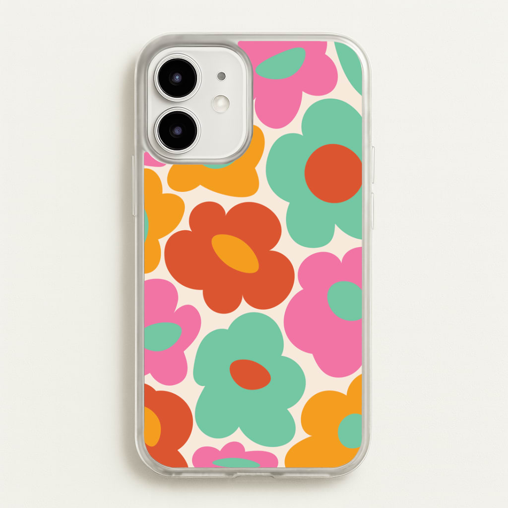 Abstract Trippy Retro Flowers Phone Case