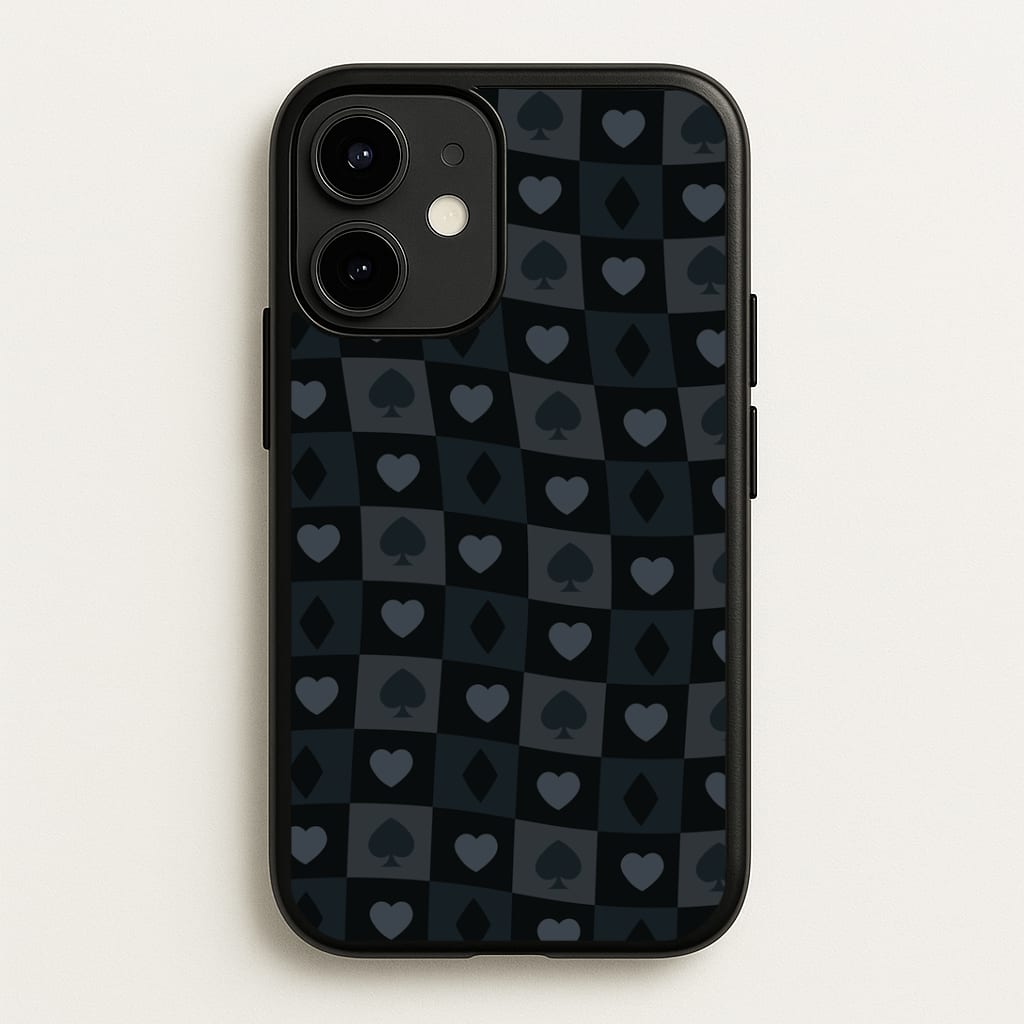 Card Suits Pattern Black Phone Case