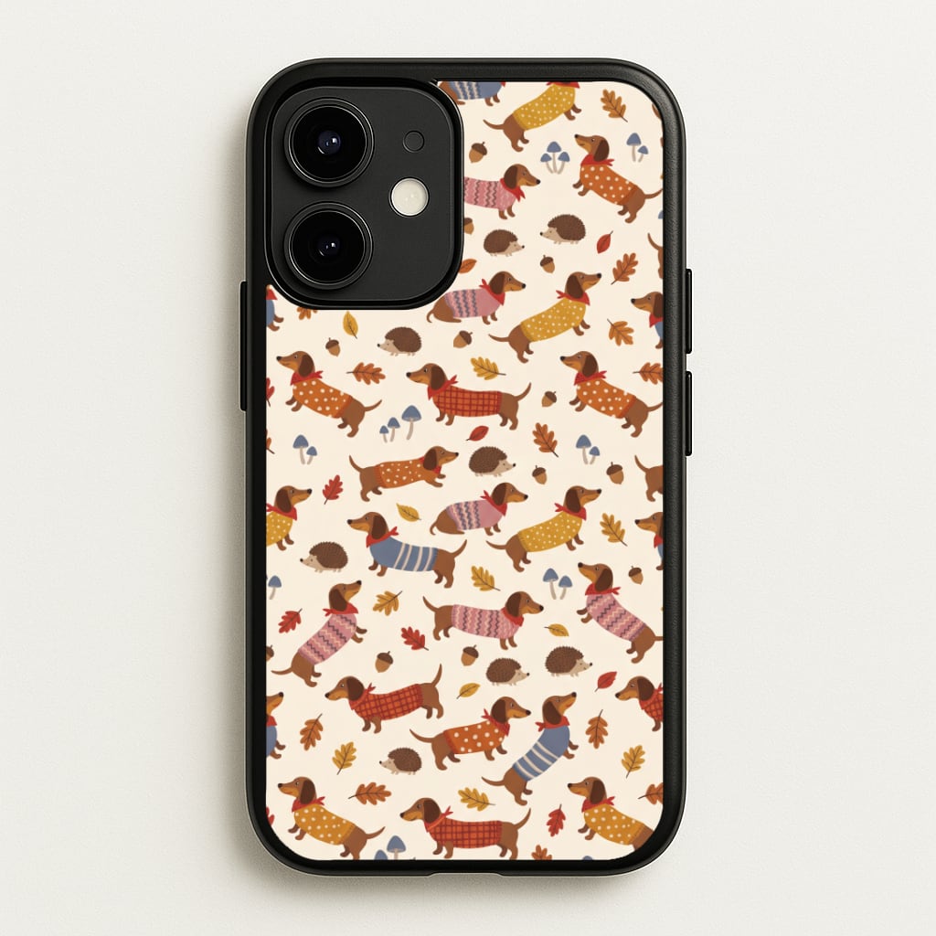 Autumn Sweater Dachshunds Phone Case