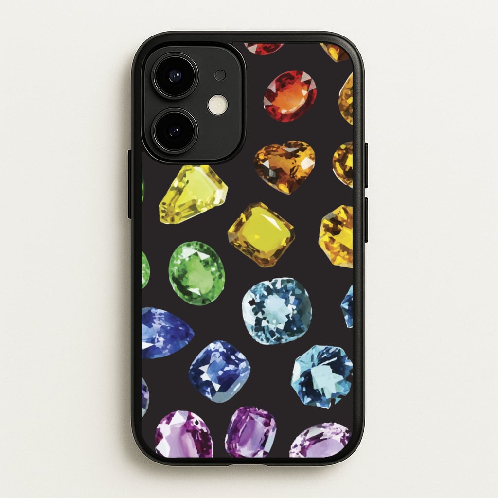 Rainbow Gems Assortment Pattern Phone Case