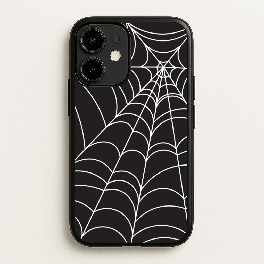 Black Cobwebs Pattern Phone Case