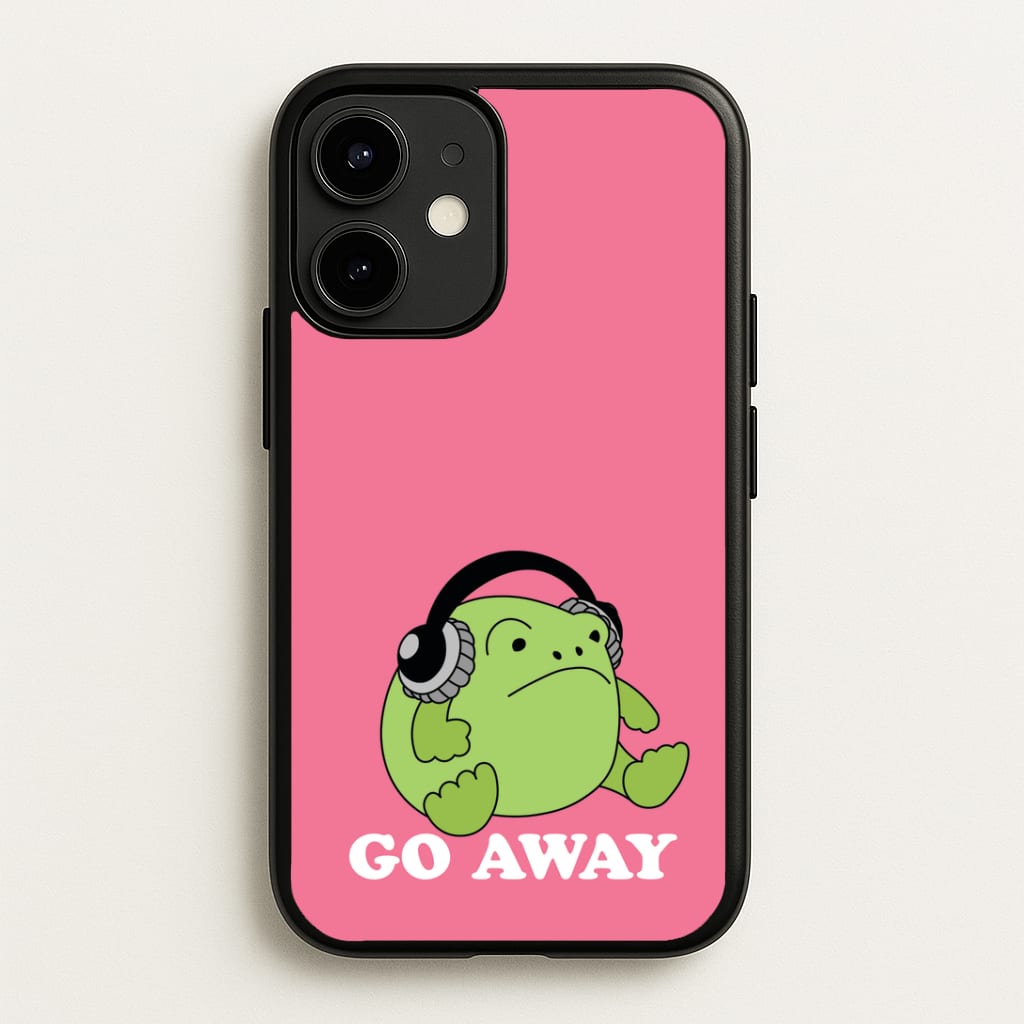 Go Away Grumpy Frog Phone Case