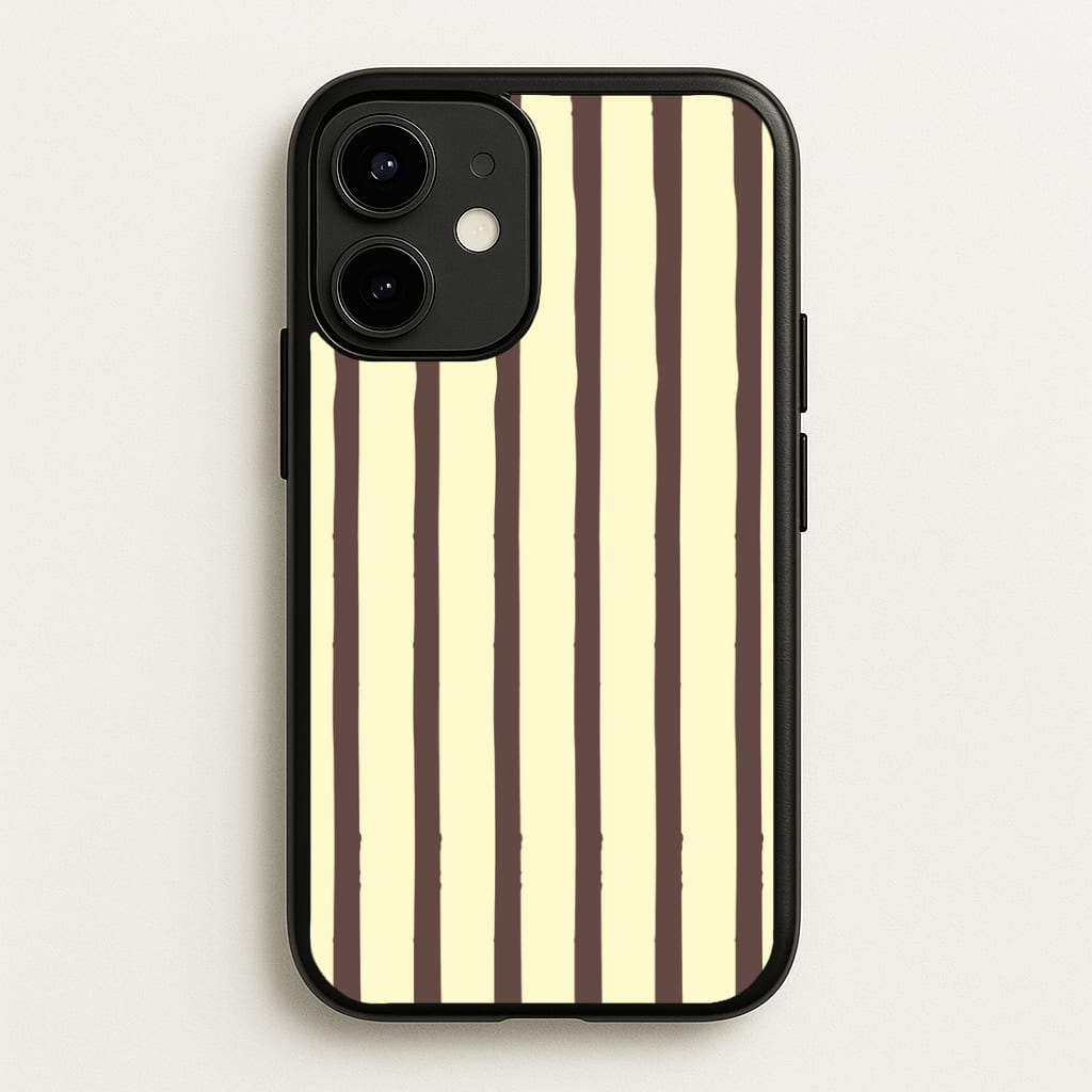 Vanilla & Chocolate Stripes Phone Case