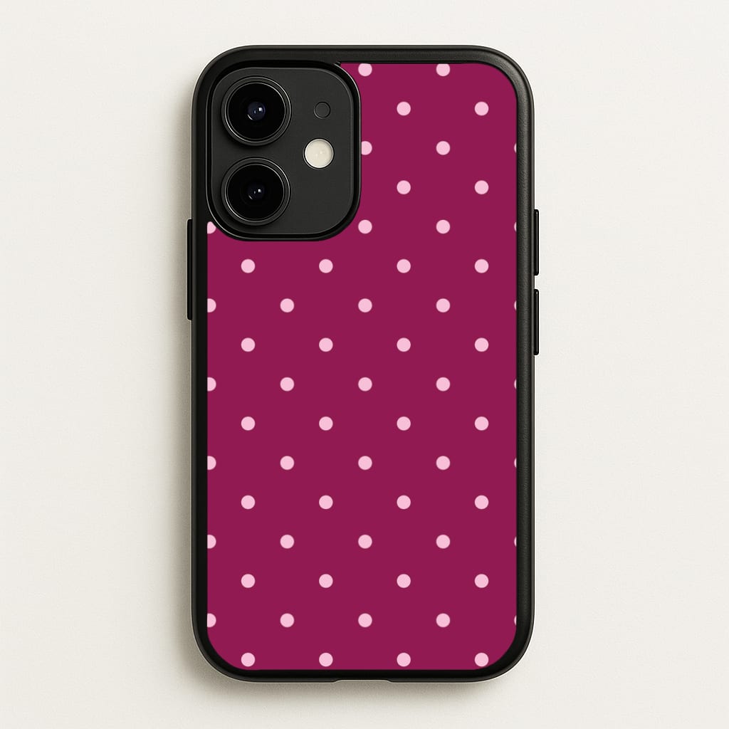 Raspberry Polka Dots Phone Case
