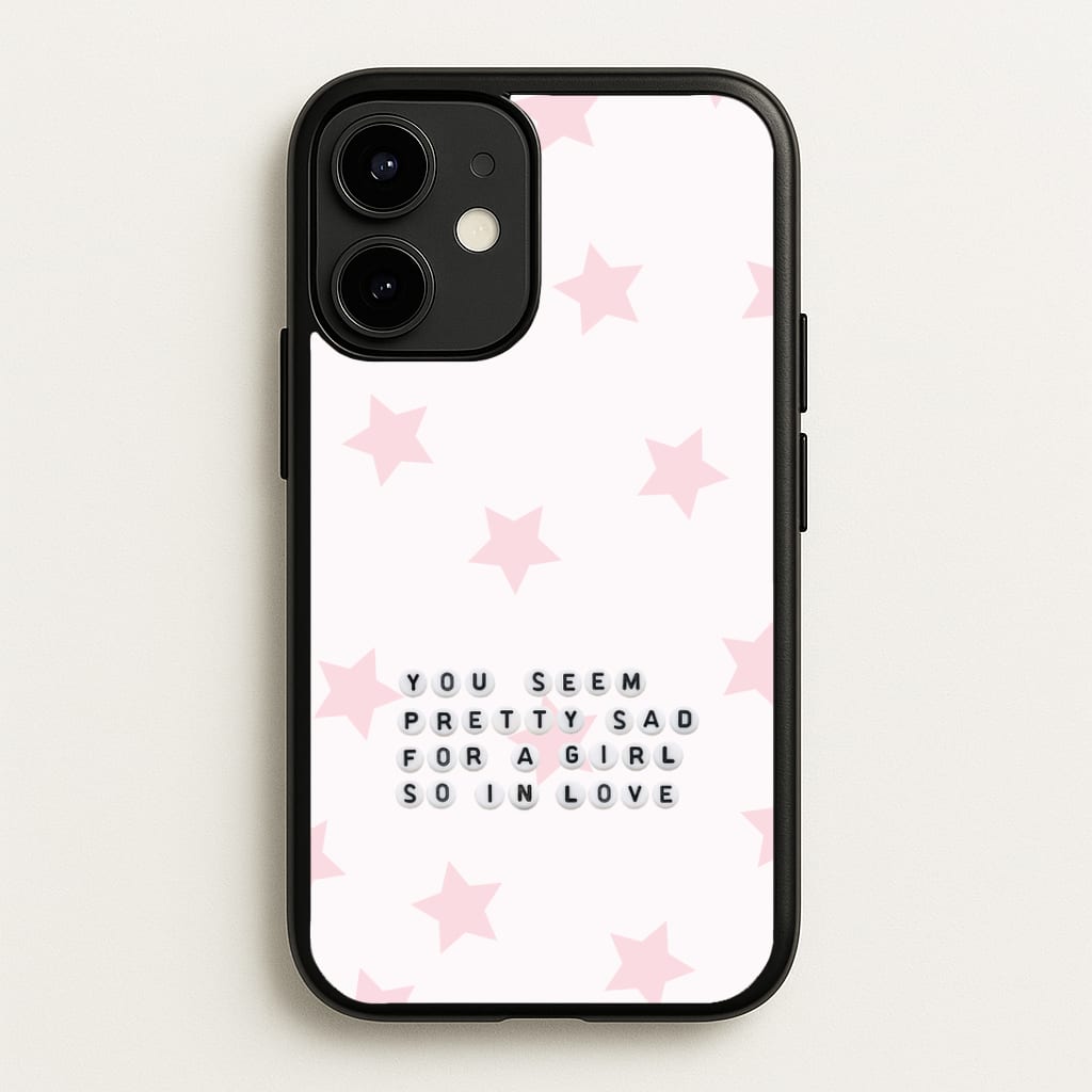 Pretty Sad Letter Beads Phone Case