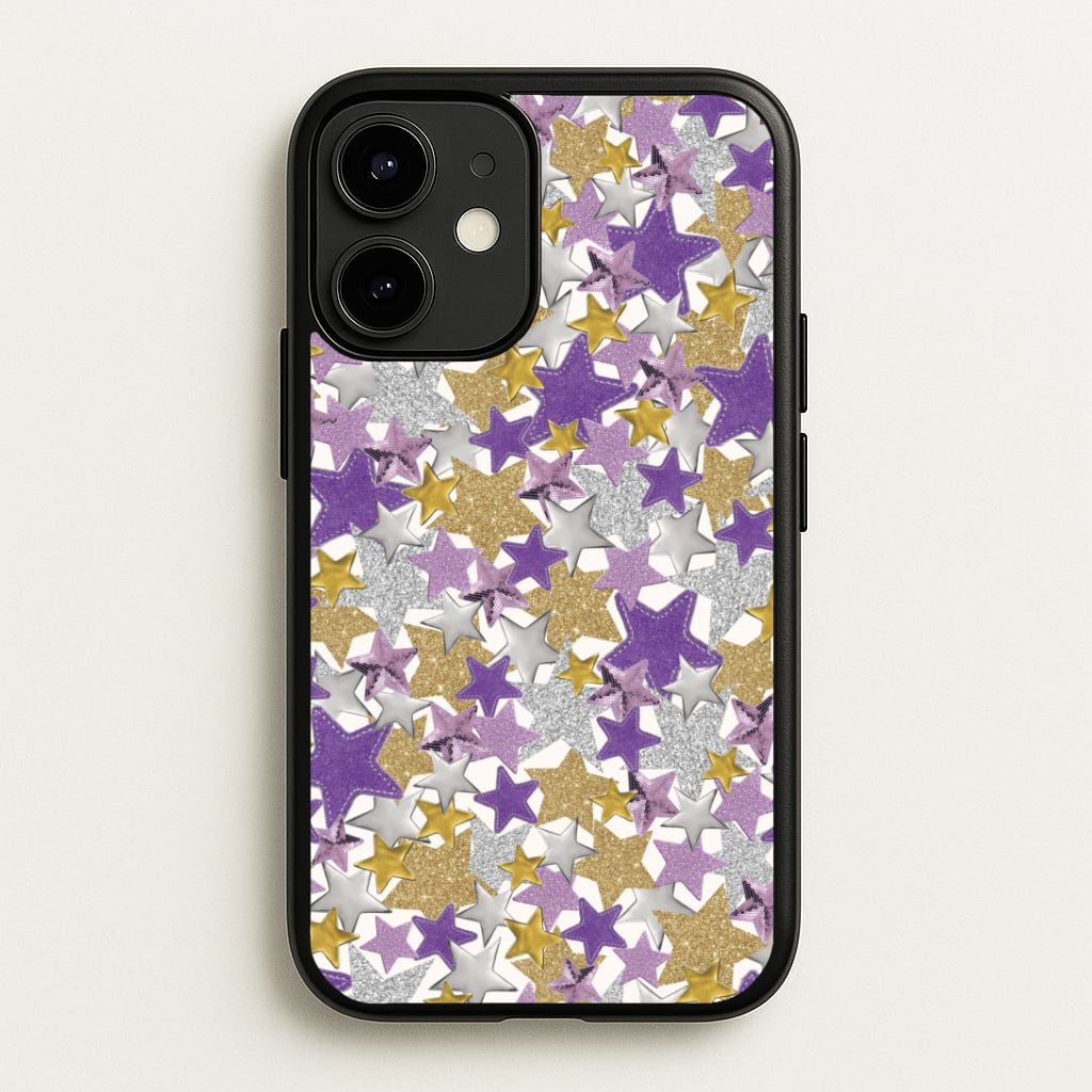 Mauve Stars Collage  Phone Case