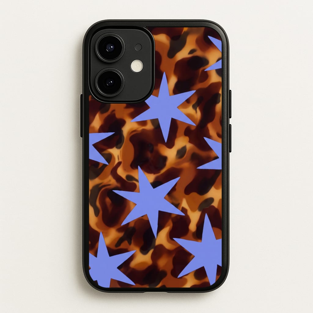 Tortoiseshell Star Scatter - Periwinkle Phone Case