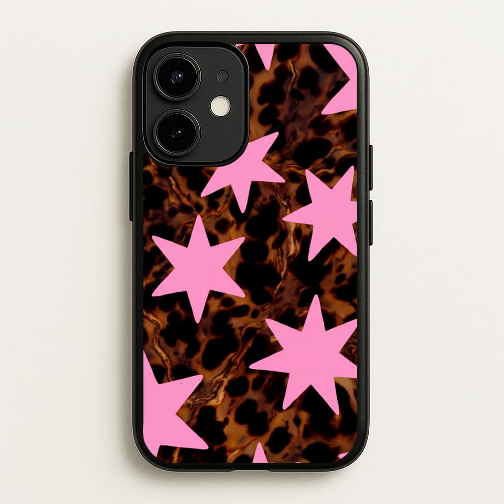 Tortoiseshell Star Scatter - Pink Phone Case