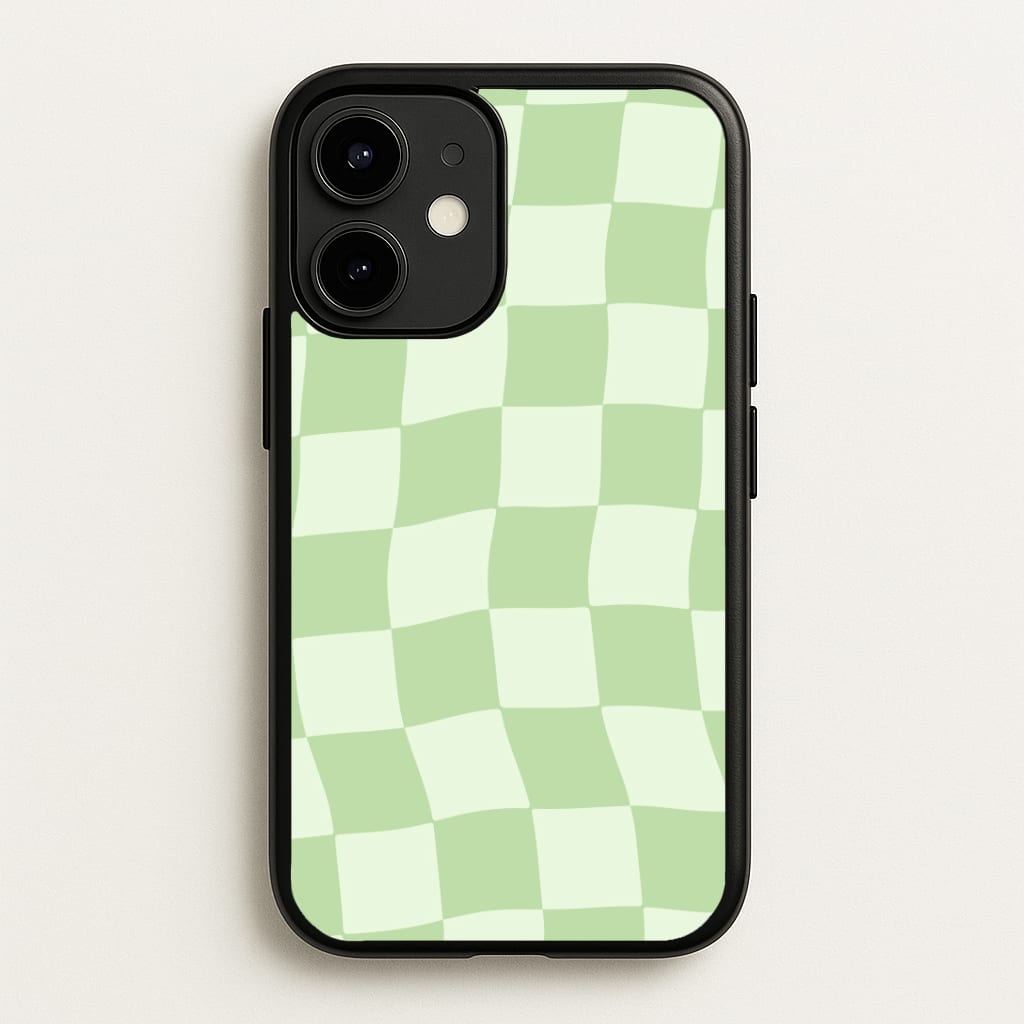 Green Checkers Phone Case