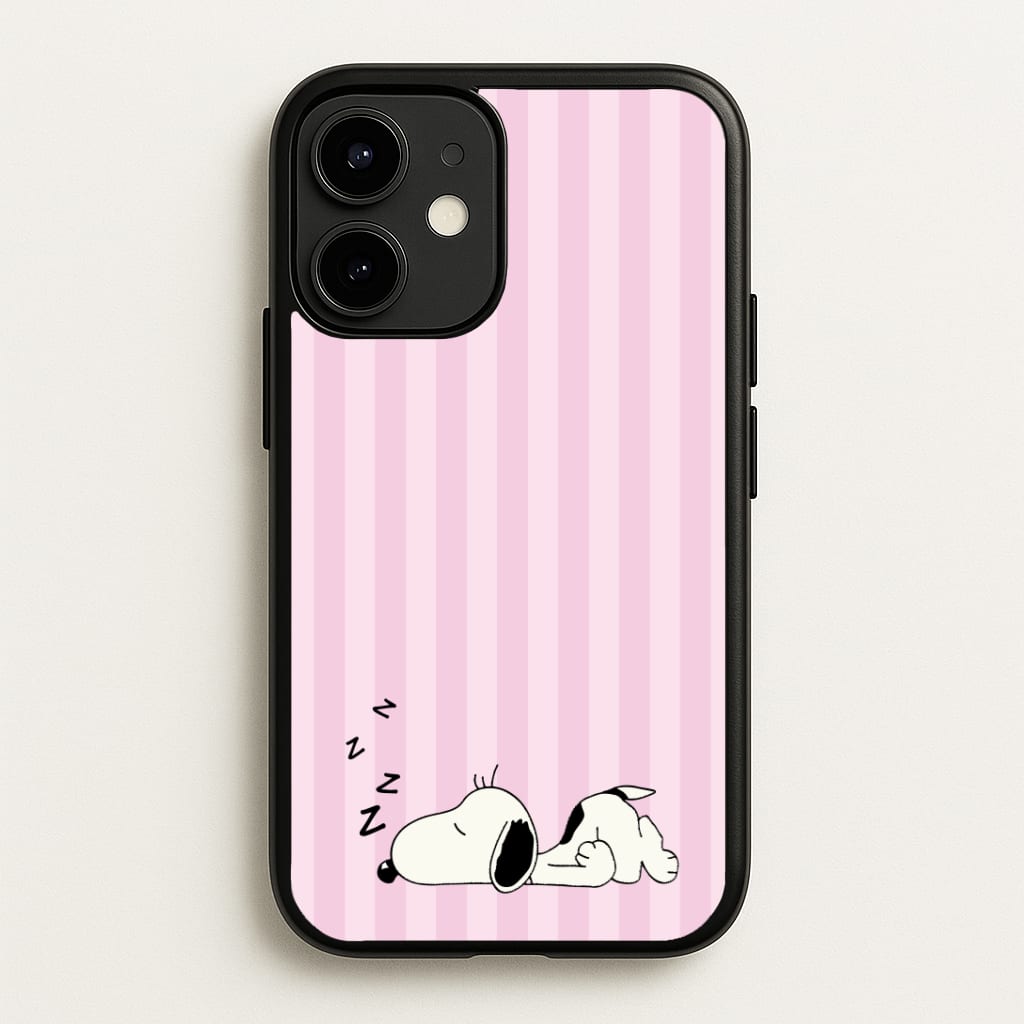 Pastel Stripes Cartoon Beagle Phone Case
