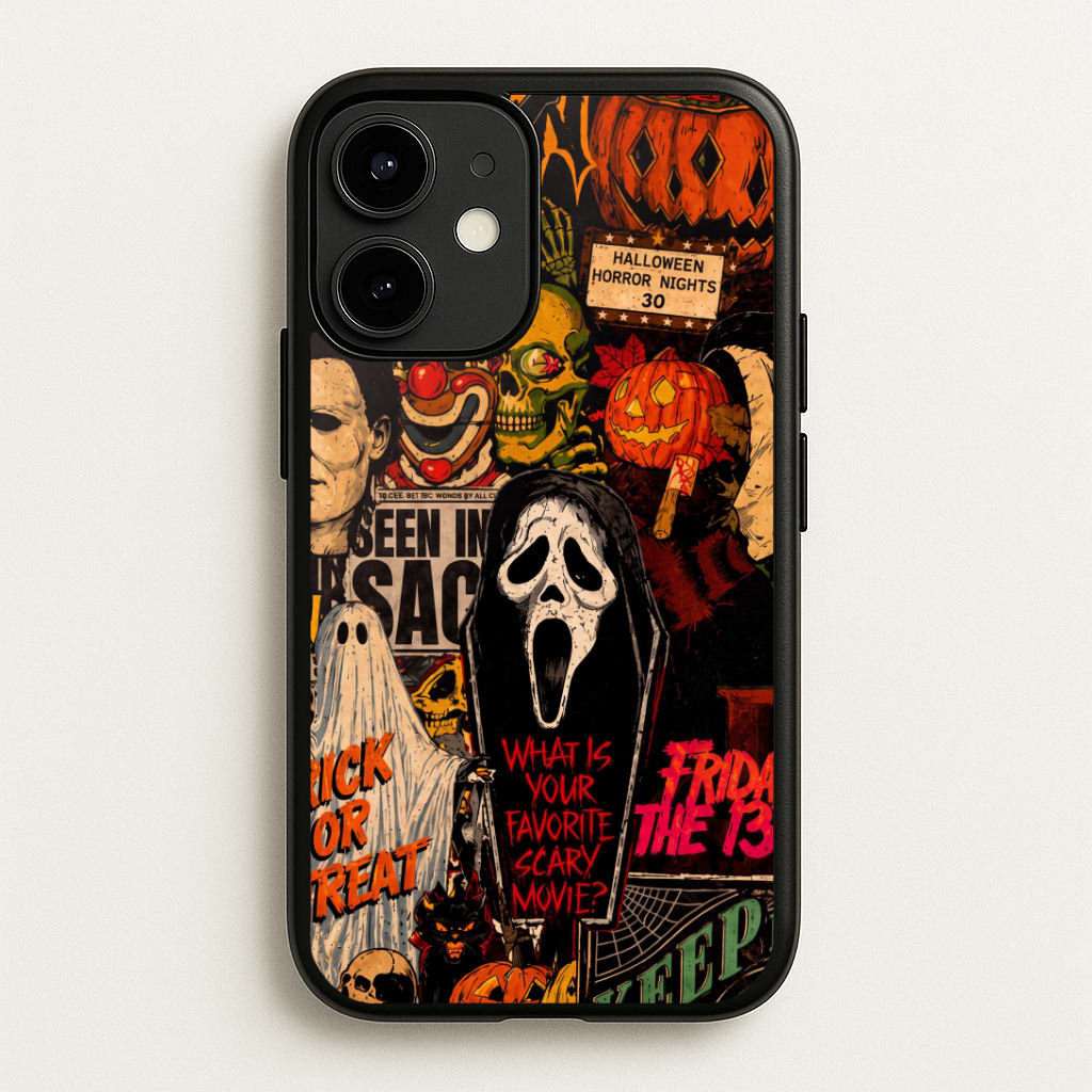 Horror Movie Sticker Collage Phone Case