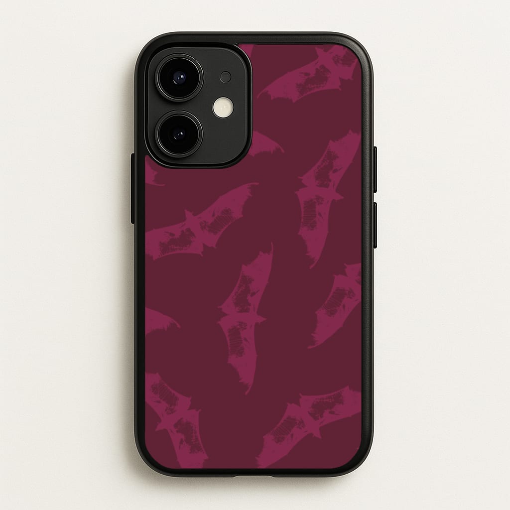 Dark Pink Bats Pattern Phone Case