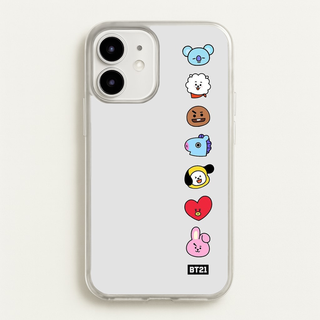 BT21 Vertical Faces - K Pop Phone Case