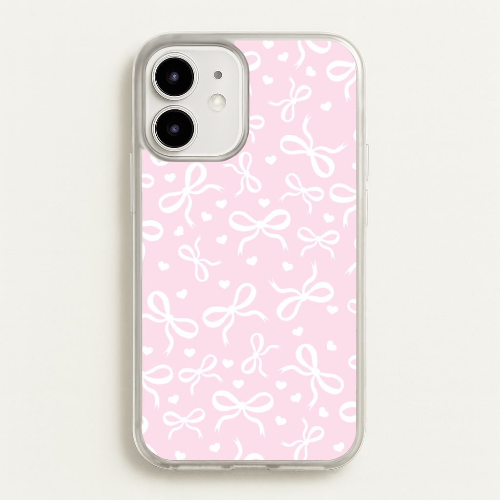 Coquette Bows And Hearts Baby Pink Phone Case