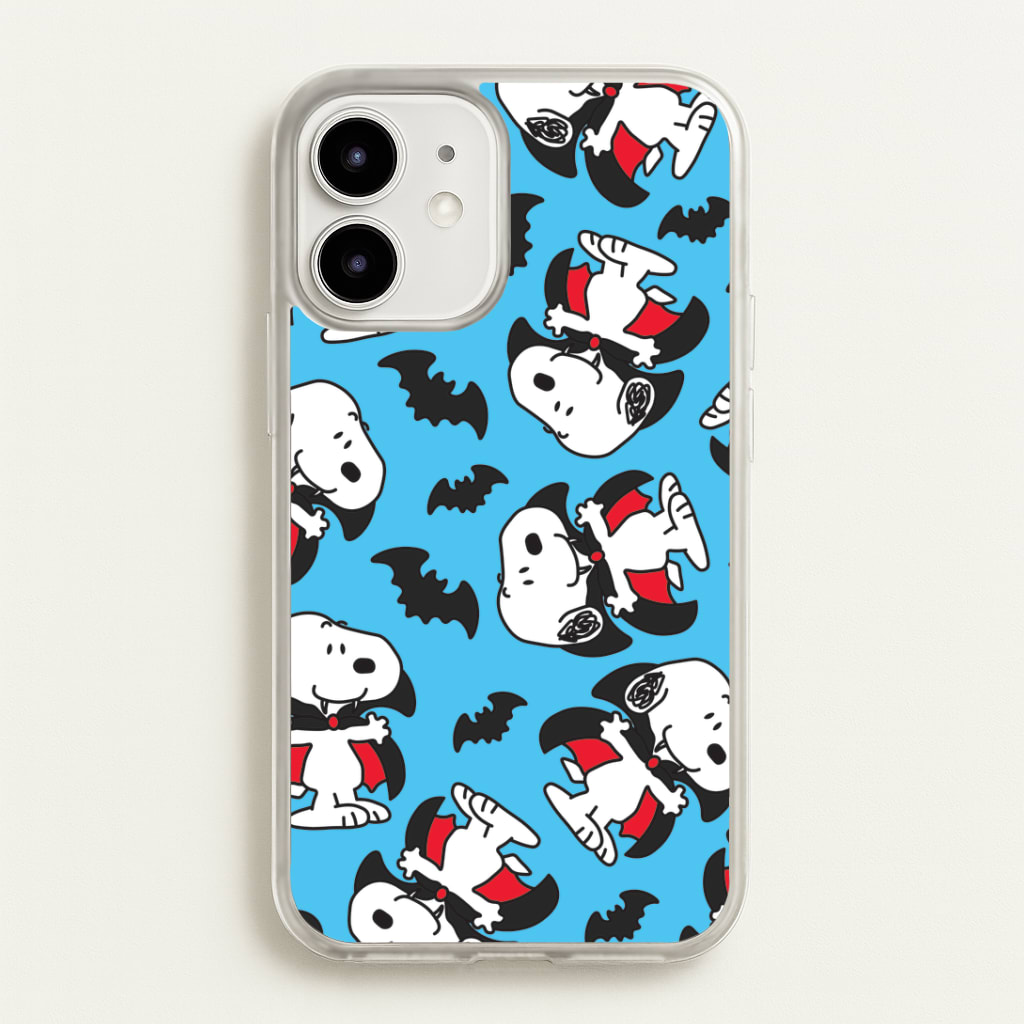 Cartoon Beagle Vampire And Bats Pattern Phone Case