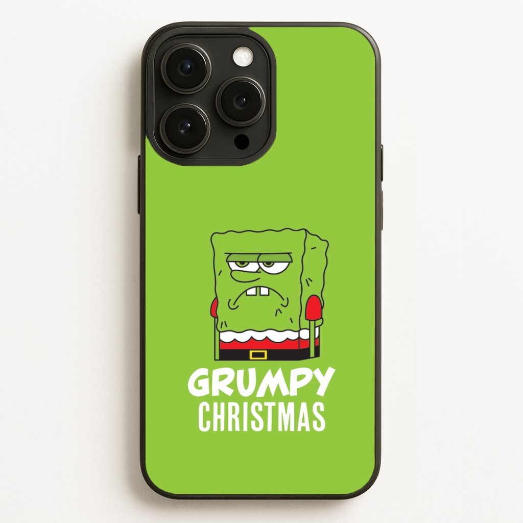 Grumpy Christmas Cartoon Sponge Phone Case