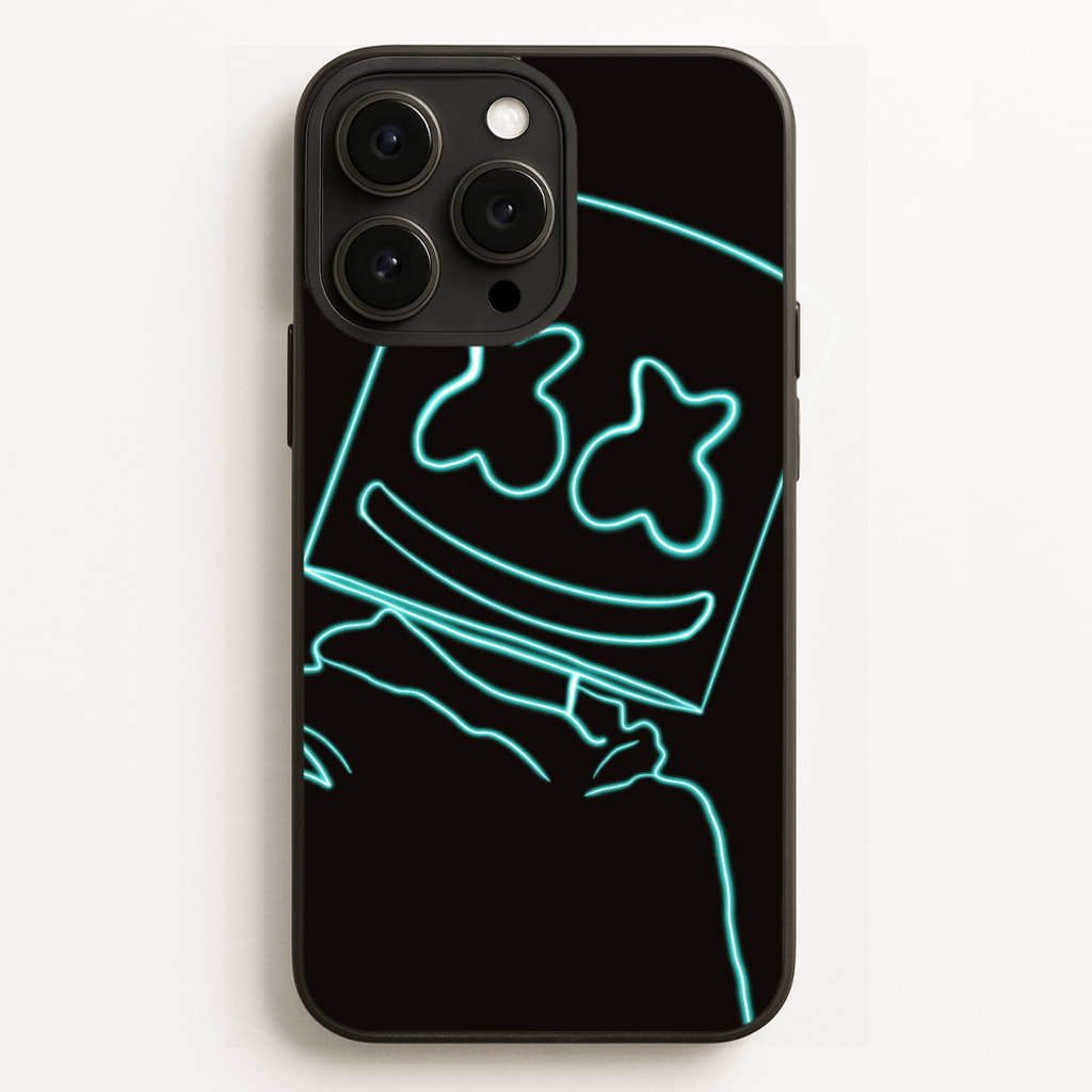 Black White Helmet DJ Neon Phone Case