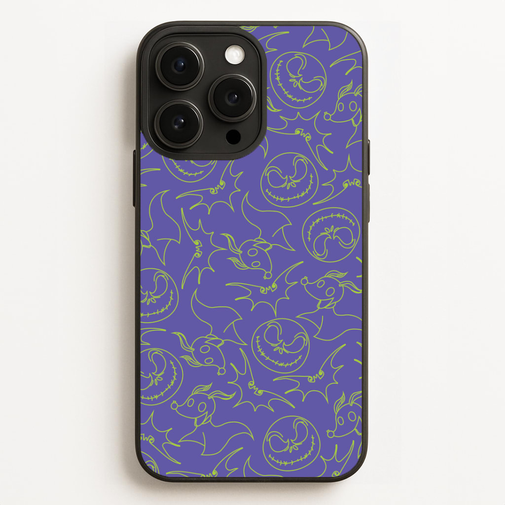 Purple And Green Pattern Phone Case