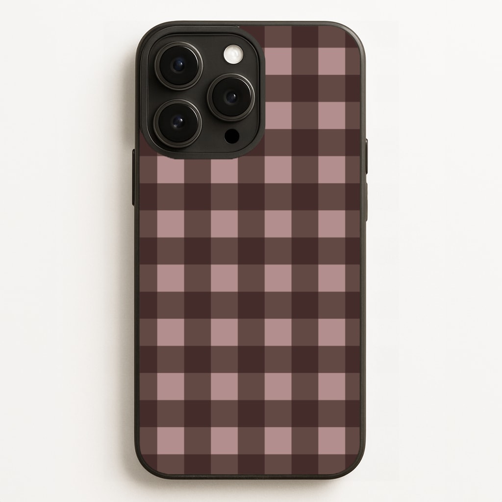 Chocolate Gingham Phone Case