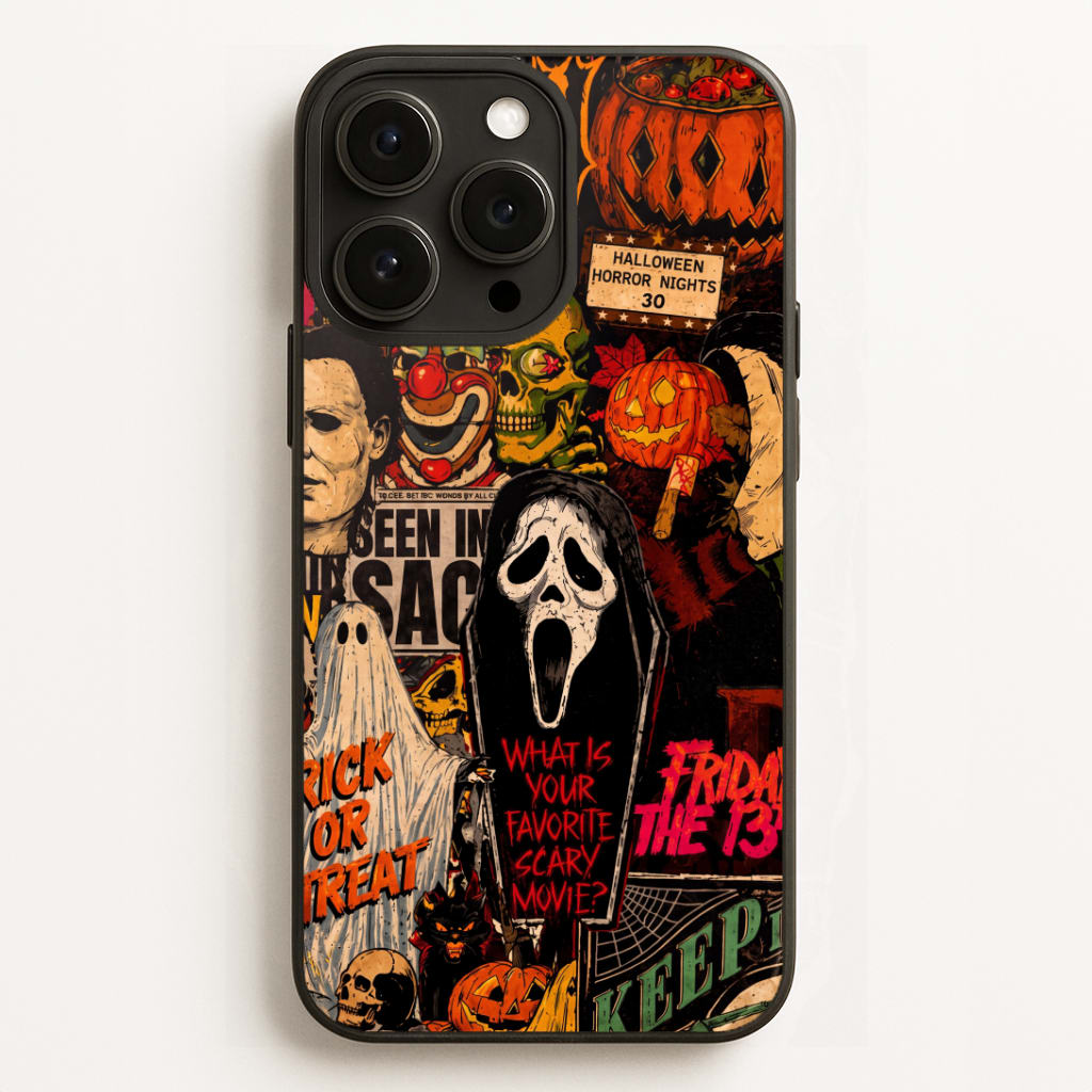 Horror Movie Sticker Collage Phone Case