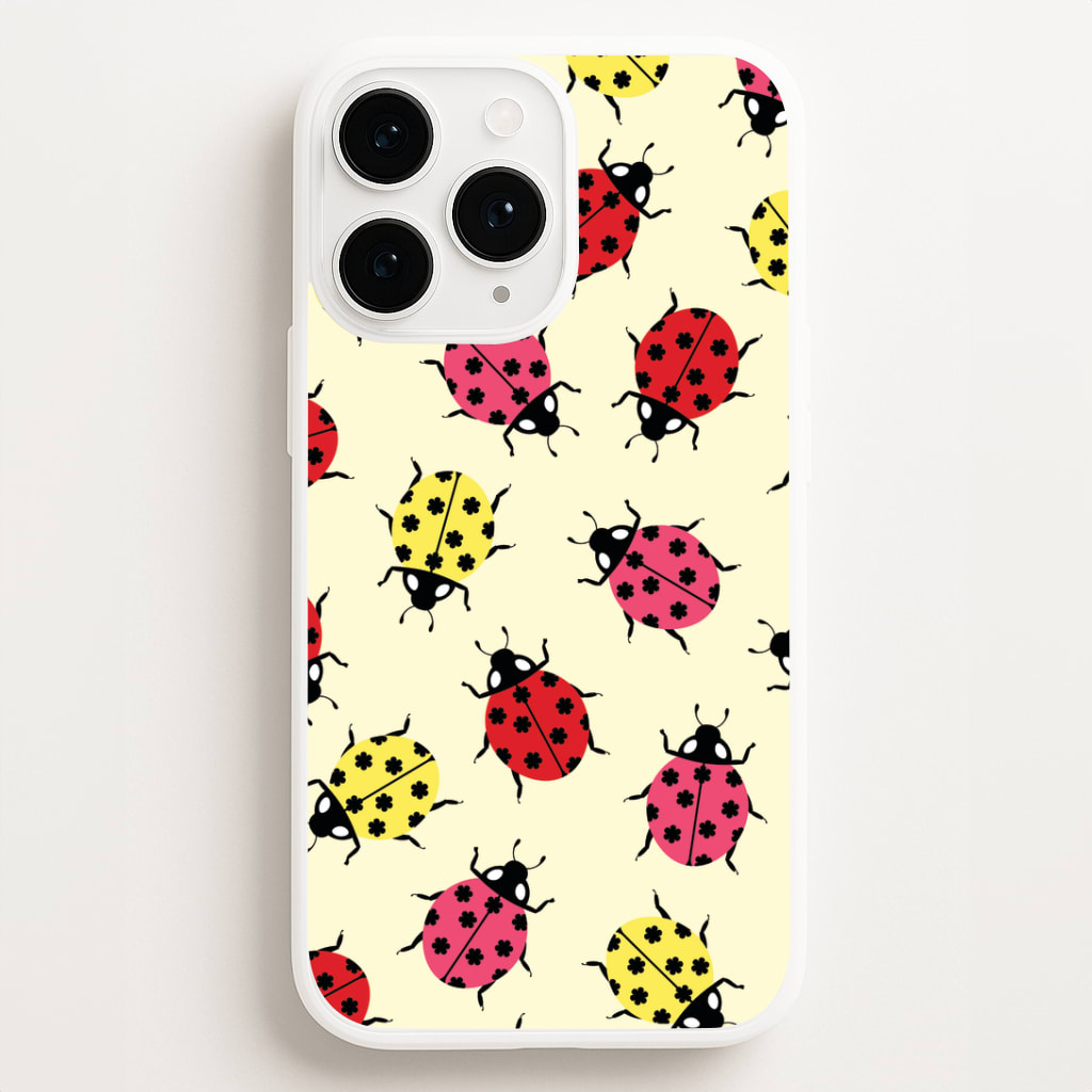 Ladybugs With Flower Spots Pattern Phone Case