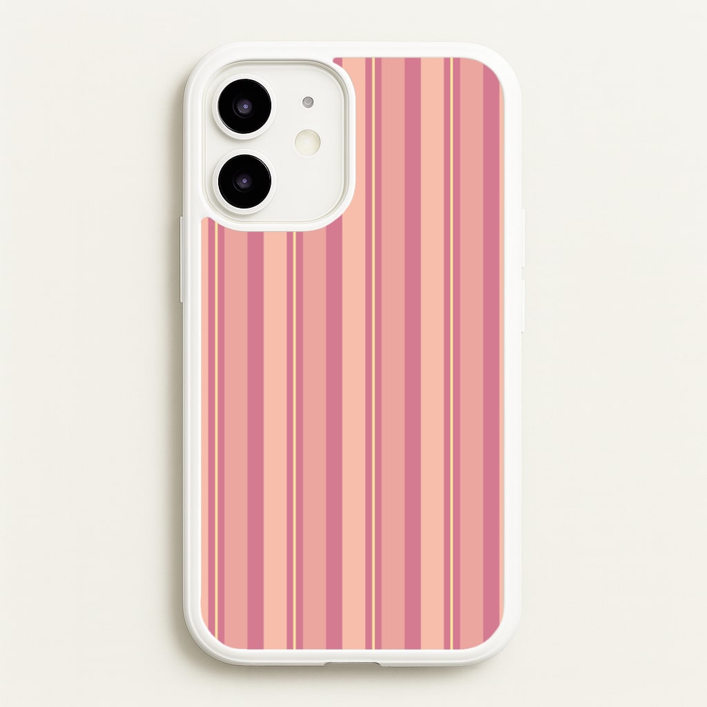 Pink And Yellow Stripes Phone Case