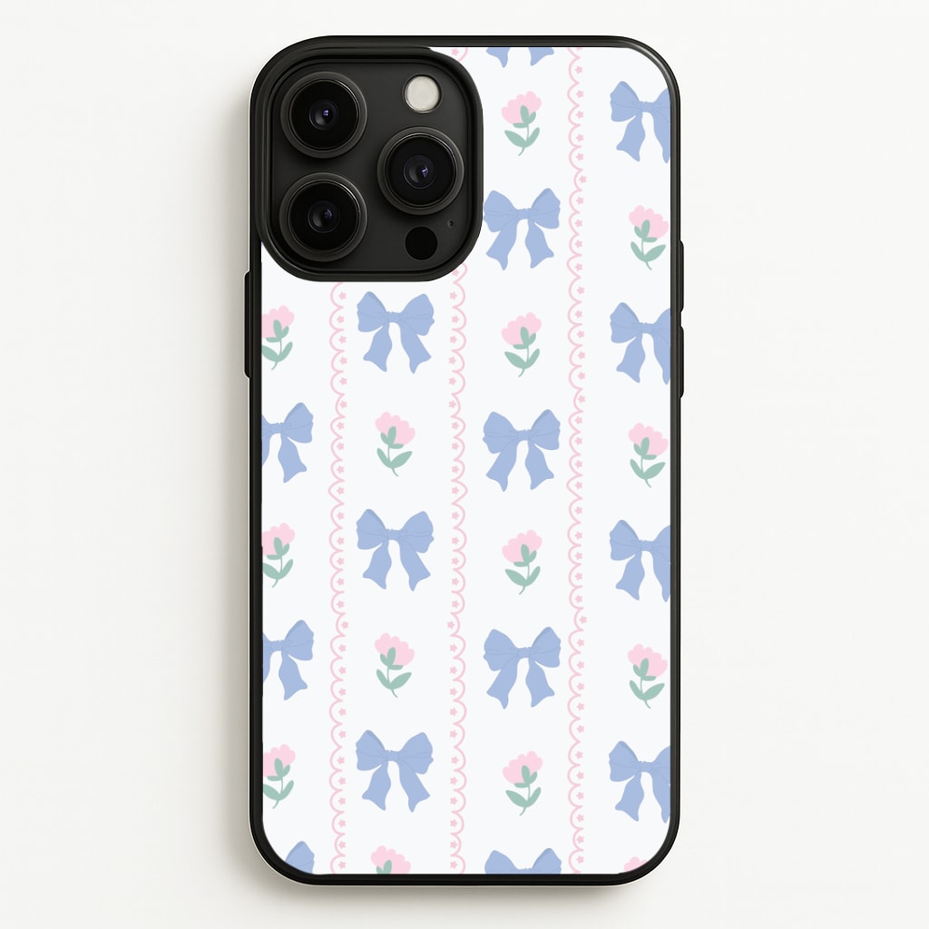 Pink Bows Pattern - Clean Girl Aesthetic Phone Case