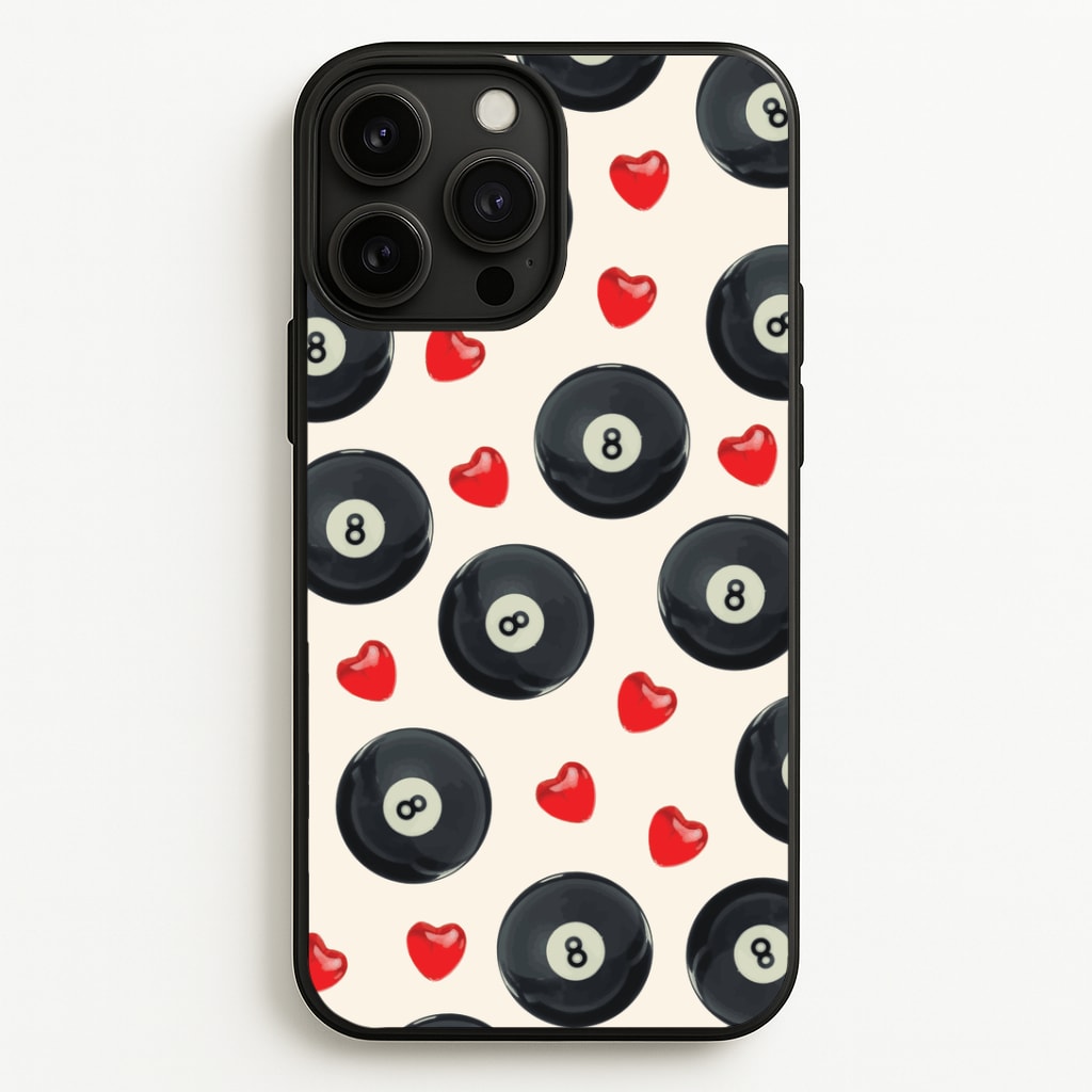 8-Balls And Hearts Pattern Phone Case