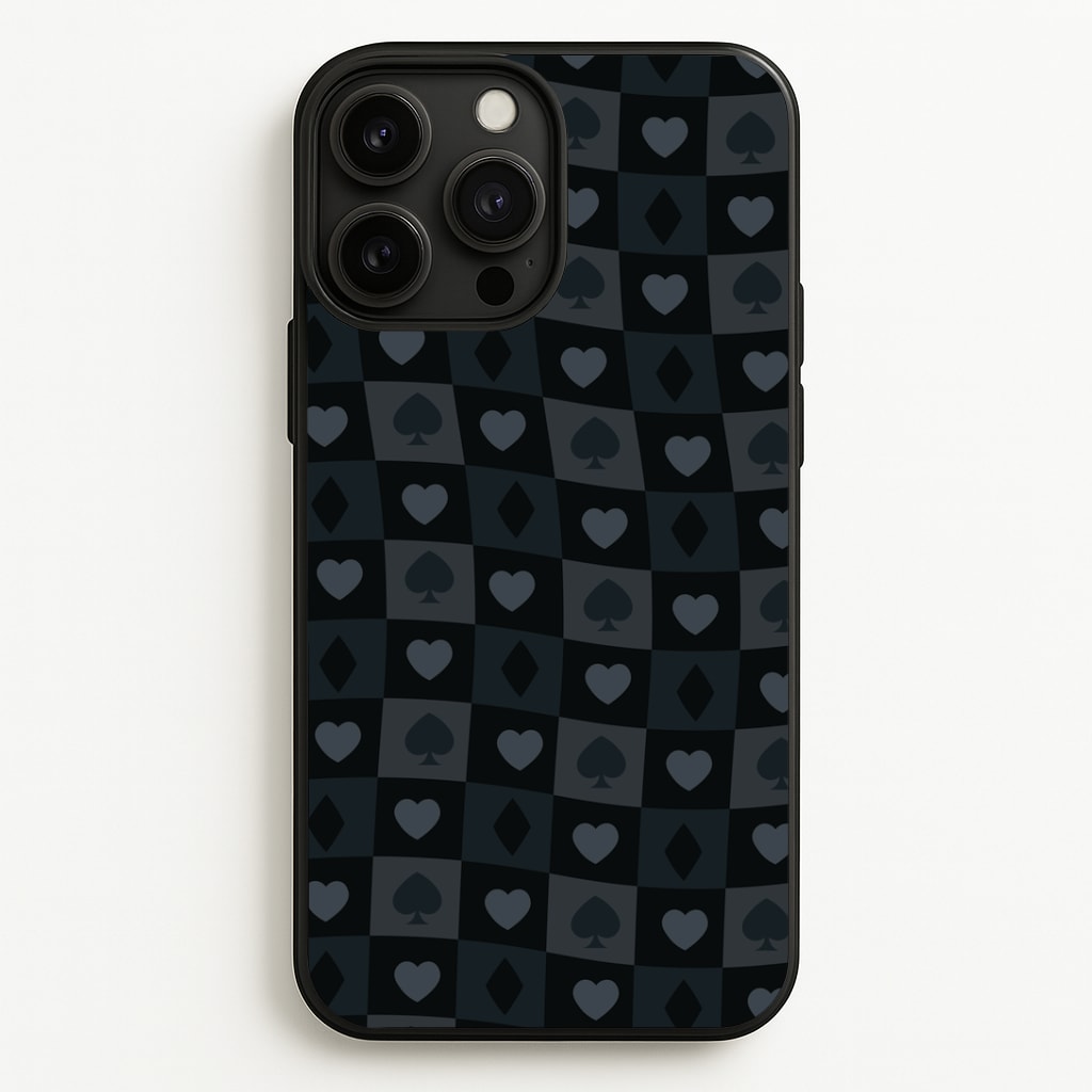 Card Suits Pattern Black Phone Case