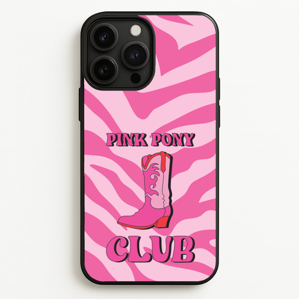 Zebra Print Pink Pony Club Phone Case