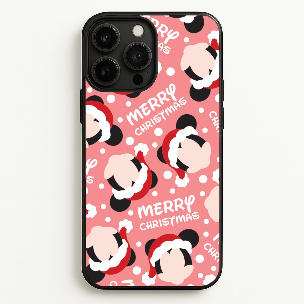 Merry Christmas Cartoon Mouse Pattern Phone Case