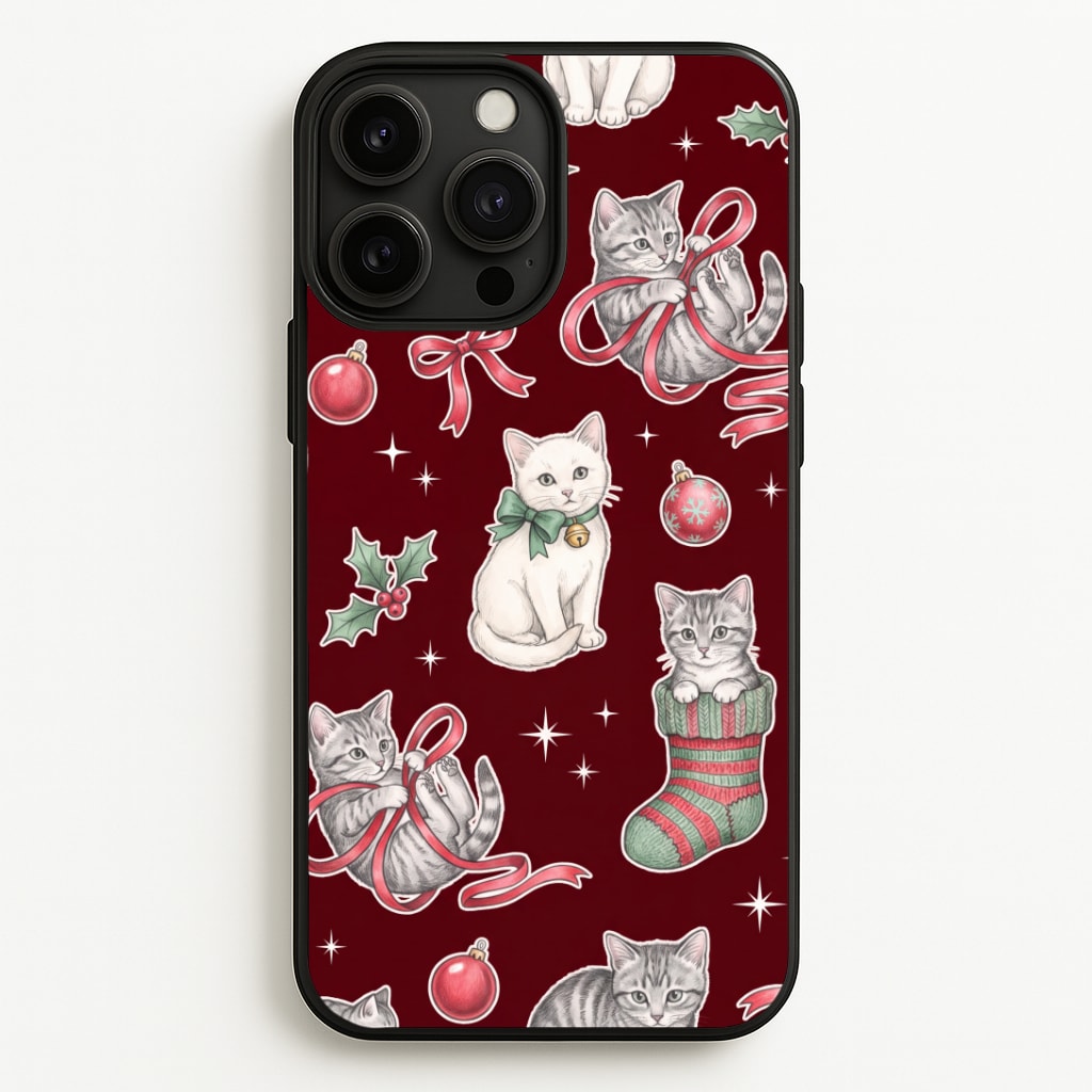 Festive Tabby Kittens Phone Case