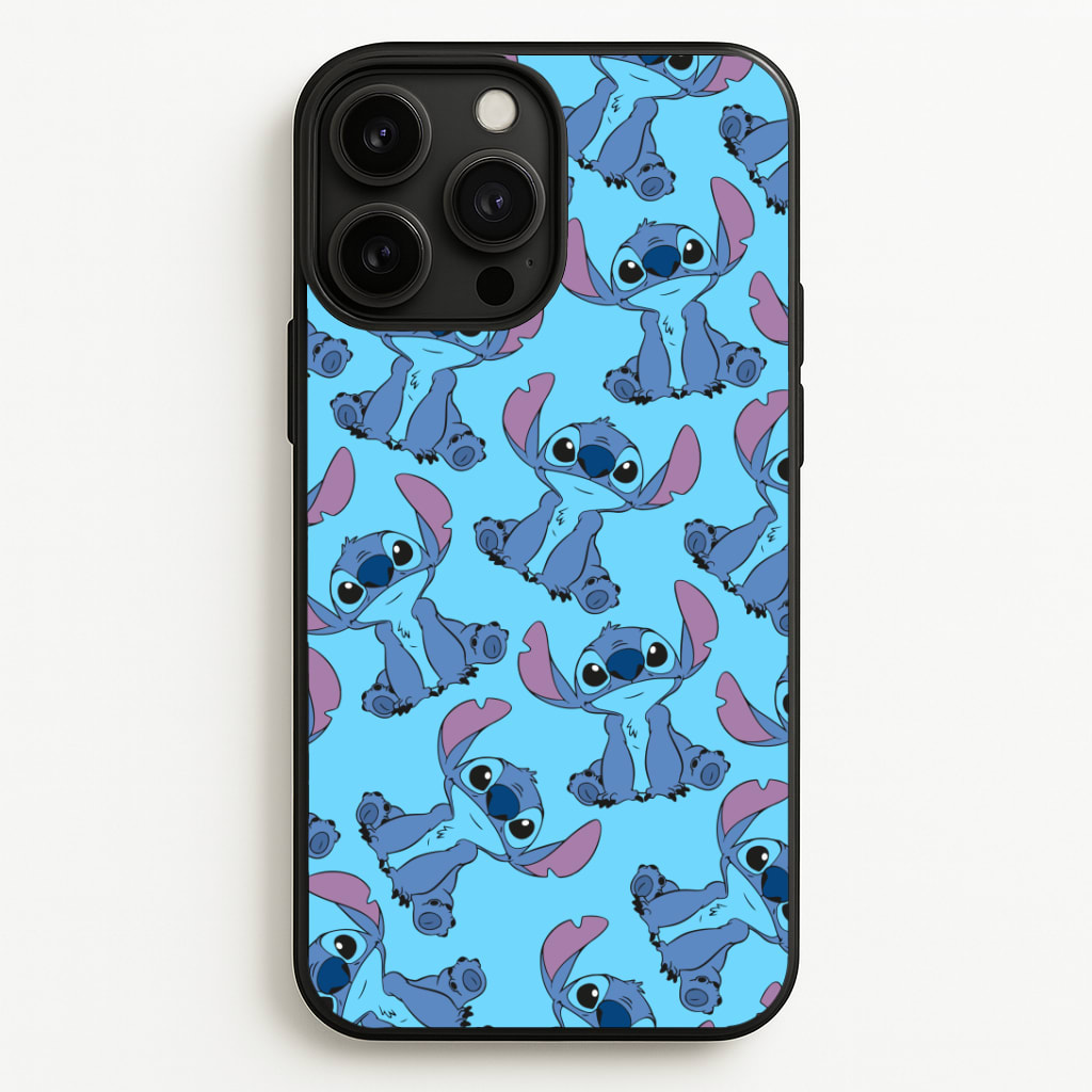 Cute Alien Blue Pattern Phone Case - iPhone 13 Pro Max / Standard