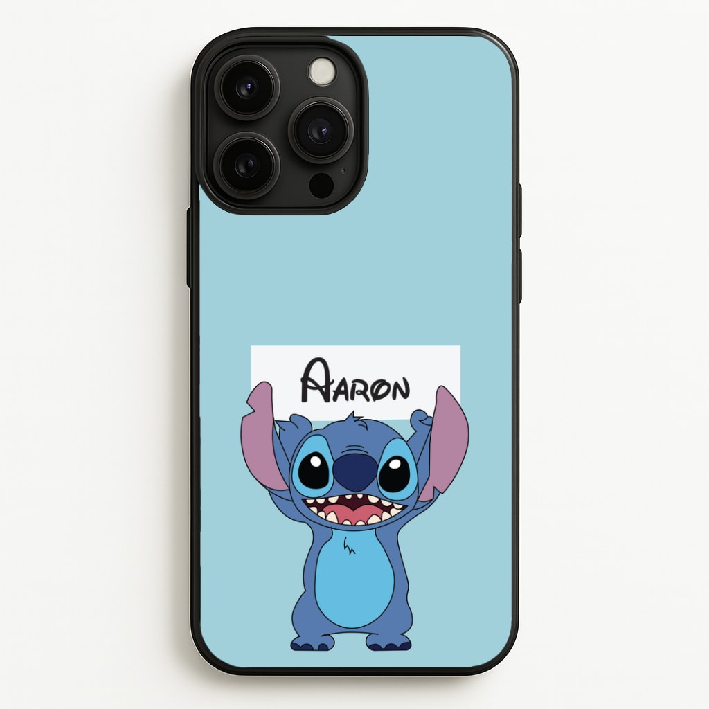 Standing Blue Alien - Personalised Disney Phone Case