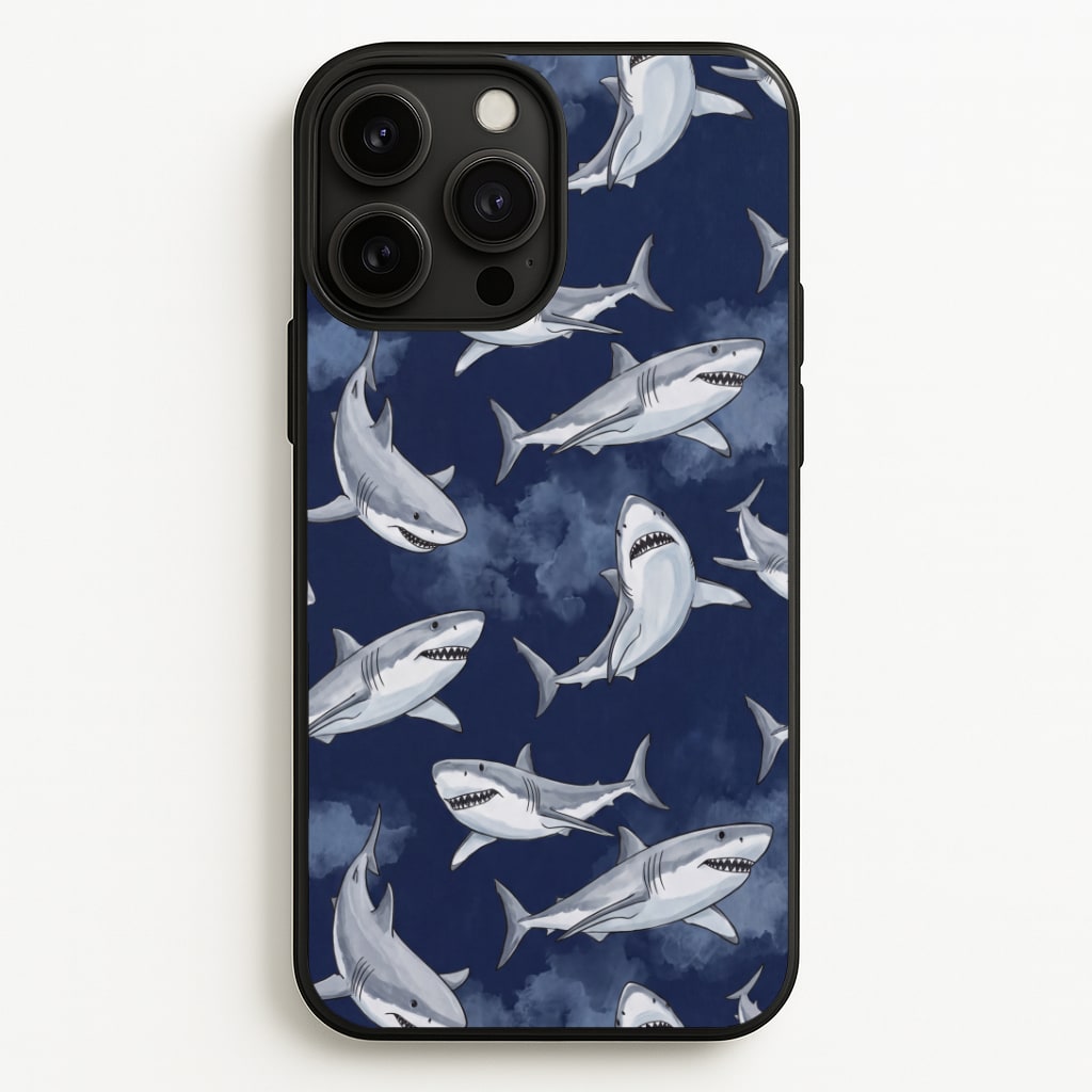 Grinning Shark Pattern Phone Case