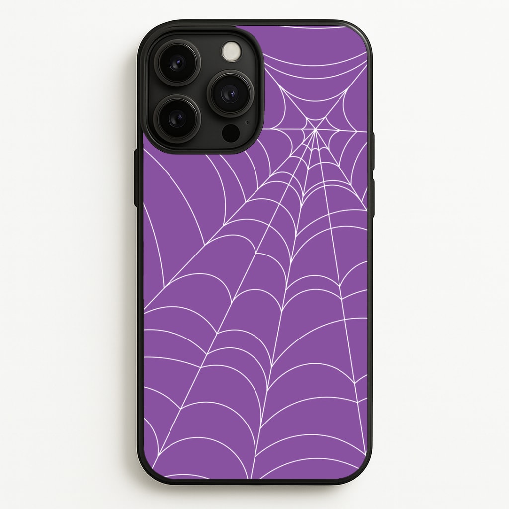 Purple Cobweb Pattern Phone Case