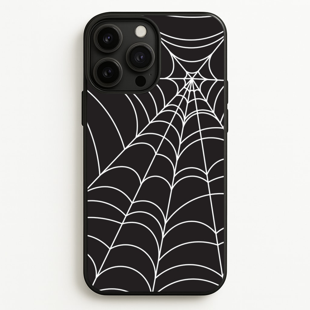 Black Cobwebs Pattern Phone Case