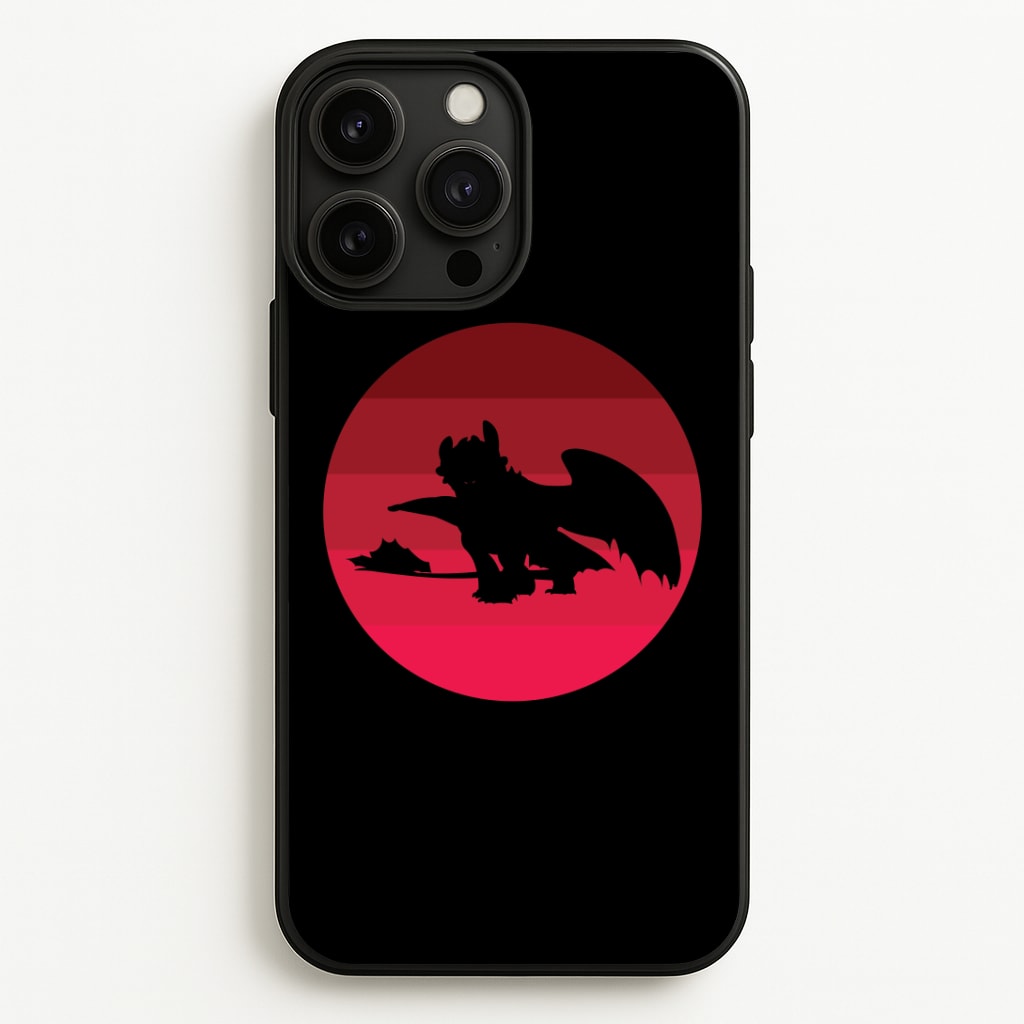Red Sunset Dragon Phone Case