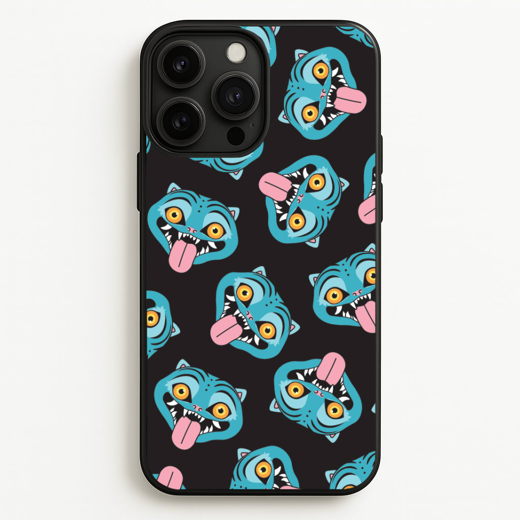 Demon Cat Pattern Phone Case