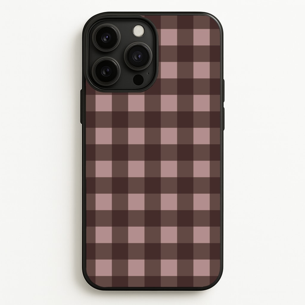 Chocolate Gingham Phone Case