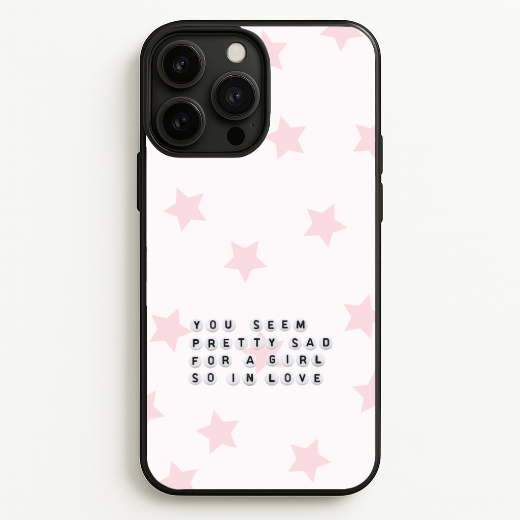 Pretty Sad Letter Beads Phone Case