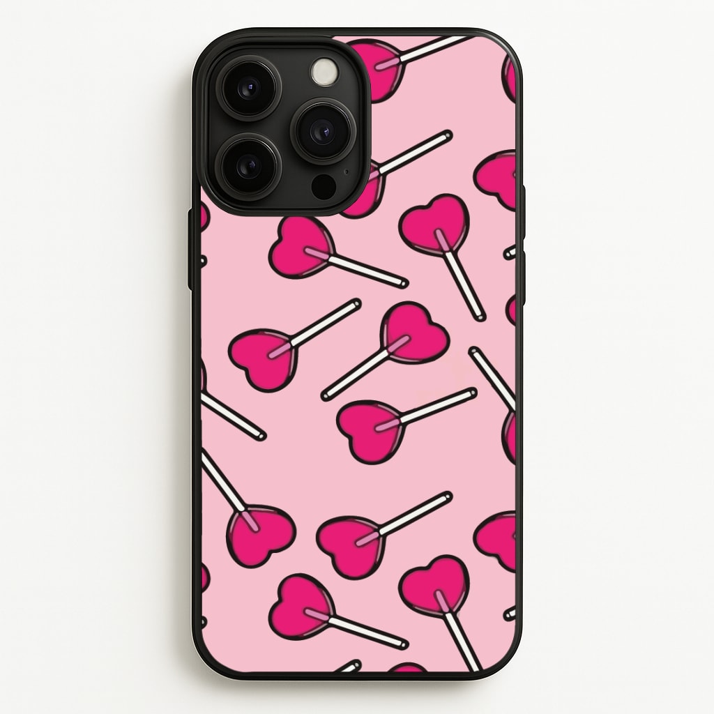 Cherry Heart Lollipops Phone Case