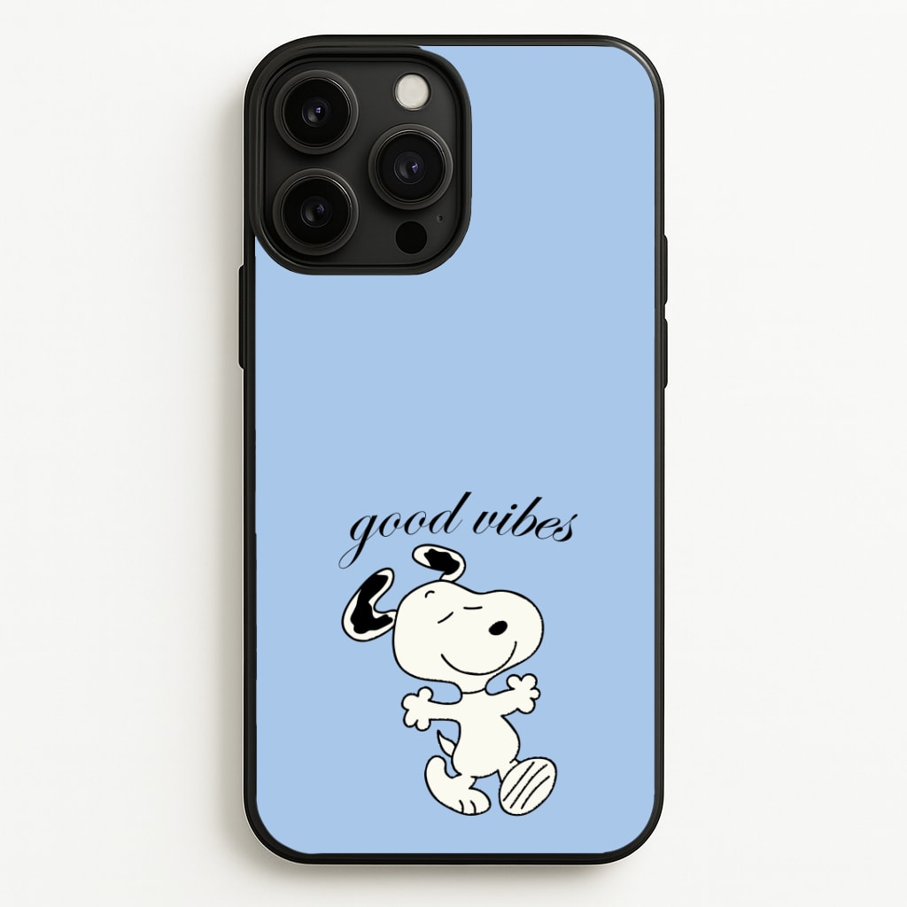 Good Vibes Cartoon Beagle Phone Case