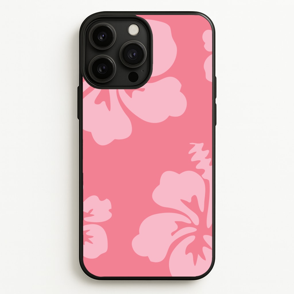 Pink Hawaiian Flowers Pattern Phone Case - iPhone 13 Pro Max / Standard