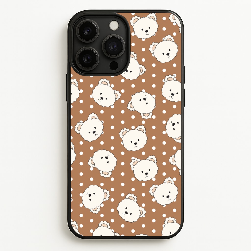 Cream Teddy Bears And Dots Pattern 2 Phone Case