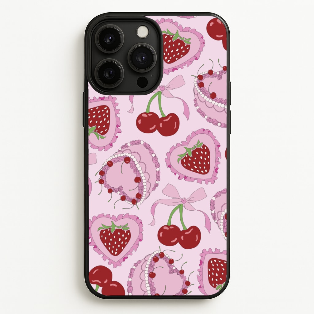 Cherries, Strawberries And Cake - Valentine's Day Phone Case
