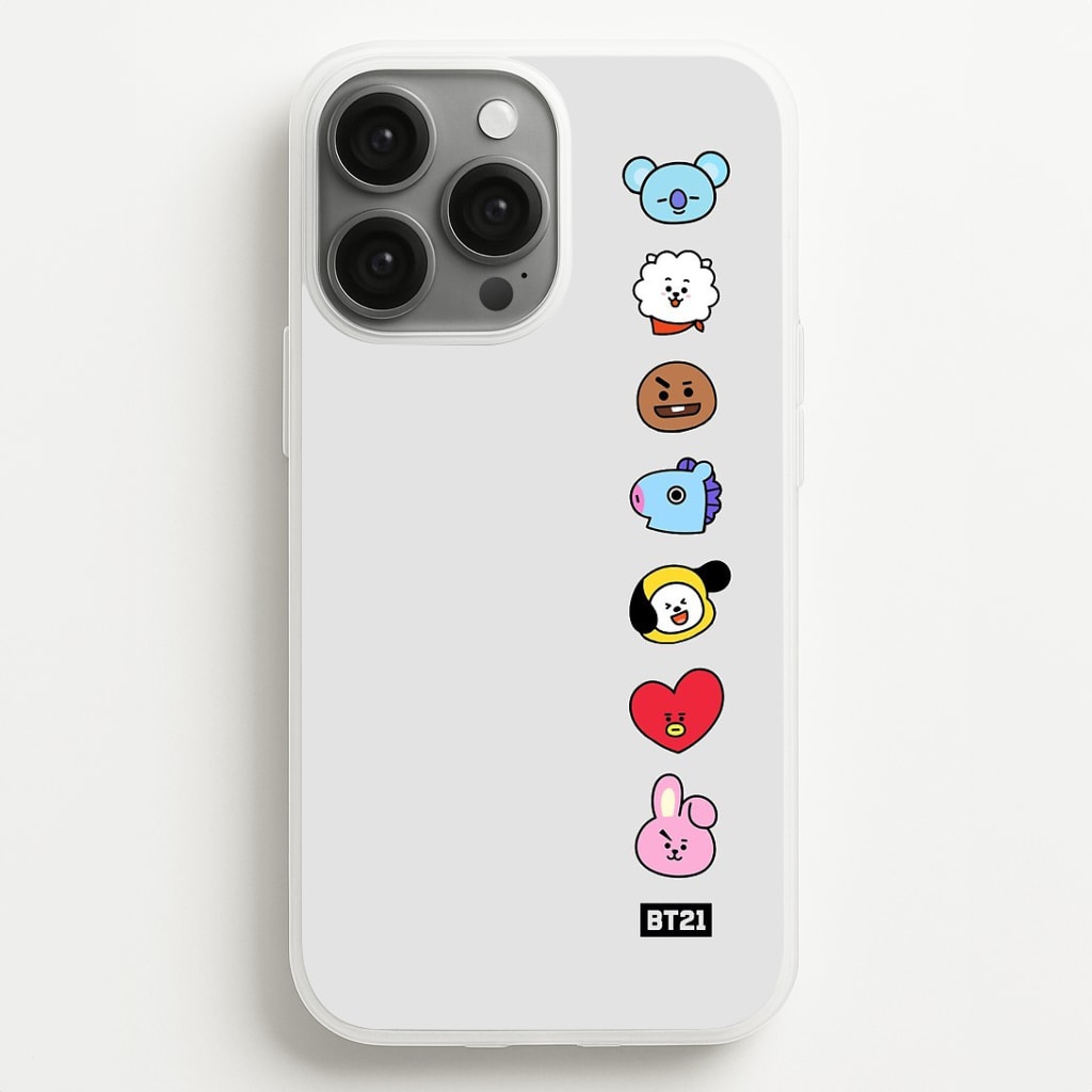 BT21 Vertical Faces - K Pop Phone Case