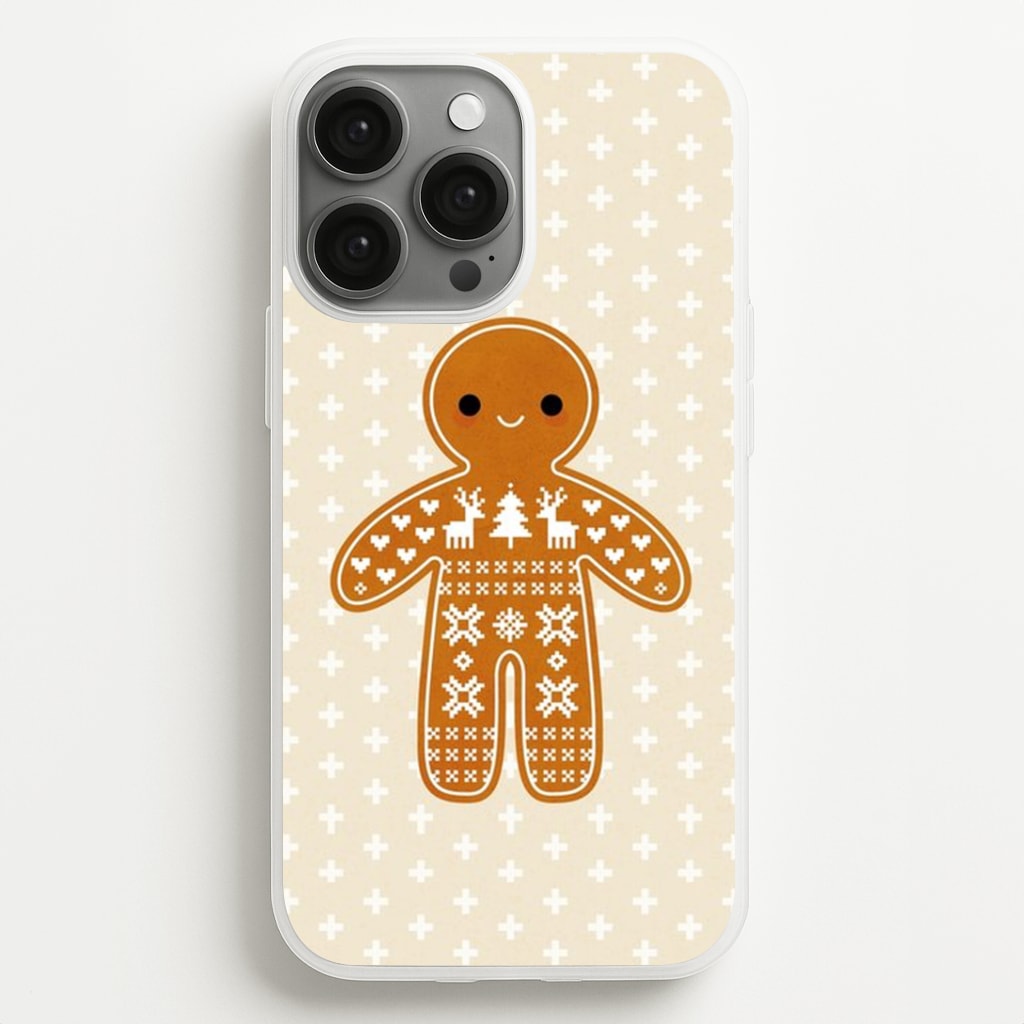 Christmas Jumper Pattern Gingerbread Man Phone Case