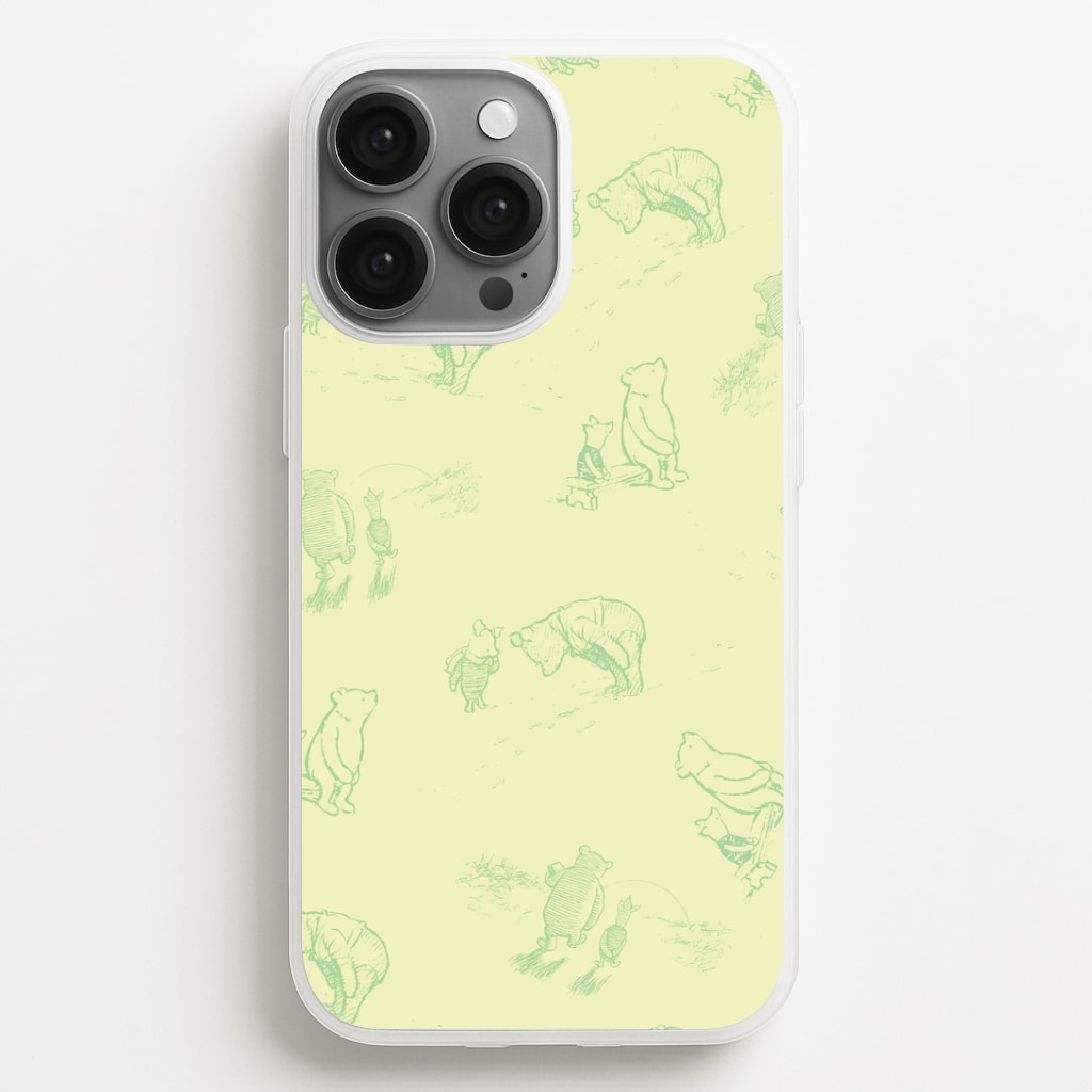 Sketched Winnie Pattern Phone Case