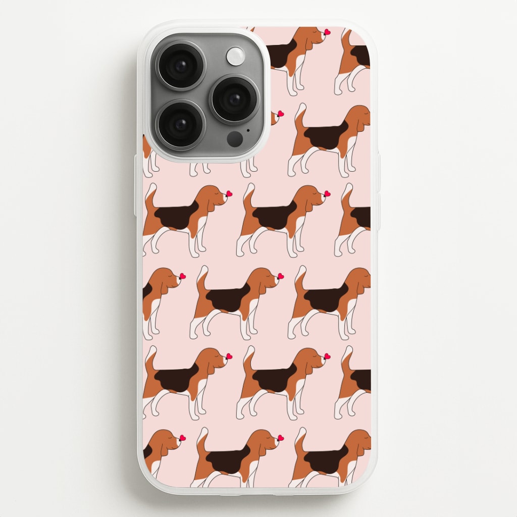 Love Beagle - Dog Pattern Phone Case